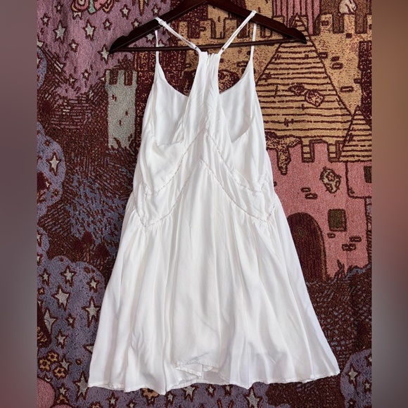 Lulus Easy Honey Ivory Slip Sun Dress Relaxed & Flowy Boho Farmhouse - Medium - Picture 3 of 9